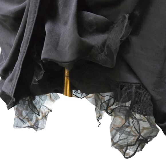 City Triangles Vtg 90s Y2K Whimsigoth Goth Witchy Babydoll Bow Dress S Holiday - Picture 4 of 12